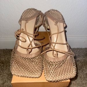 Tan Heels with straps